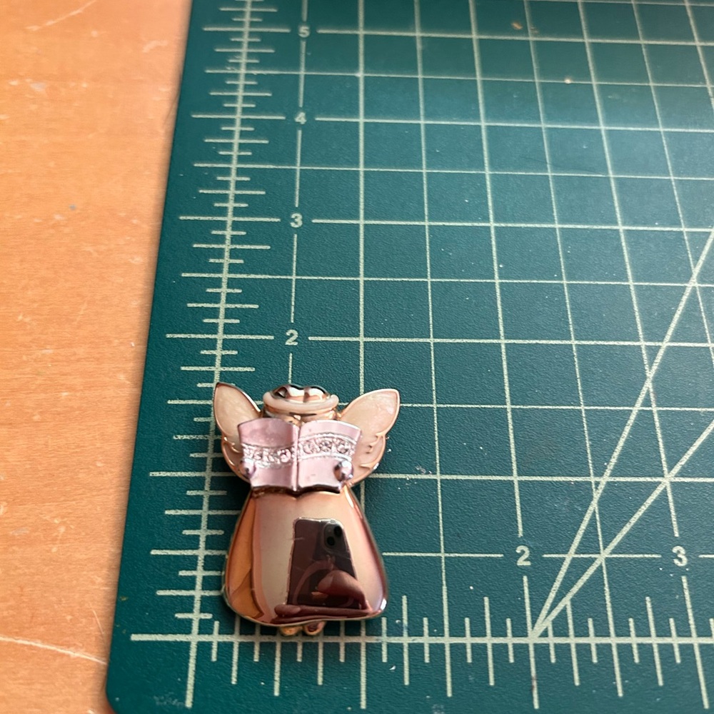 Angel Pin Two Tone with Rhinestones - Picture 2 of 5